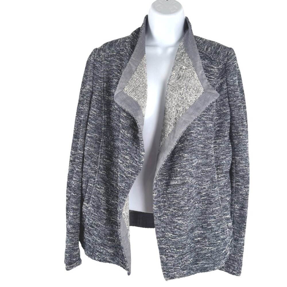 Vince Drape Neck Tweed Jacket Cardigan Womens Medium Cotton‎ Blend CJ-2020